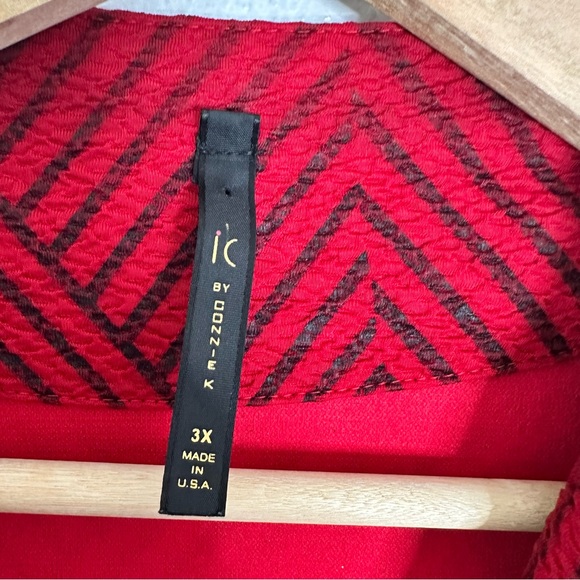 IC by Connie K red black jacket 3X - Picture 5 of 6